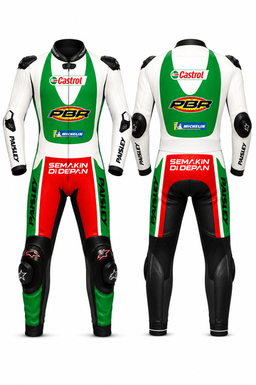Paisley premium  rider suit  green