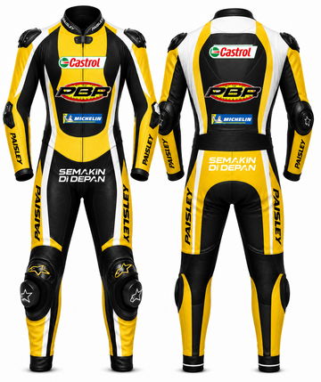 Paisley premium rider suit yellow