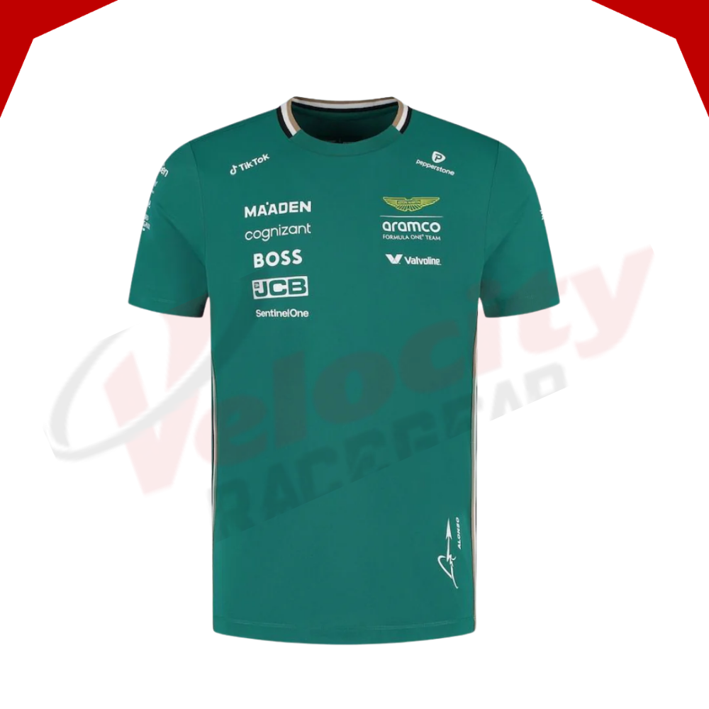 Fernando Alonso 2025 Aston Martin Aramco Cognizant F1 Team Driver T-Shirt