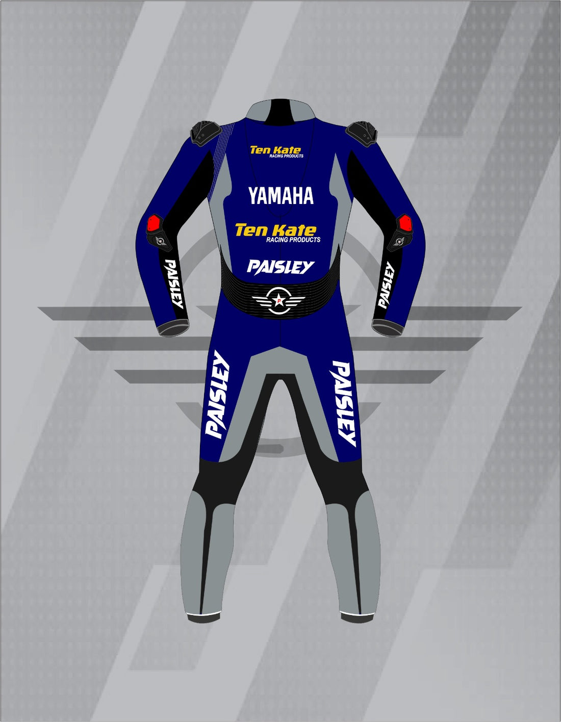Mono de Moto Profesional Yamaha – Traje de Cuero Premium Azul Marino estilo GP