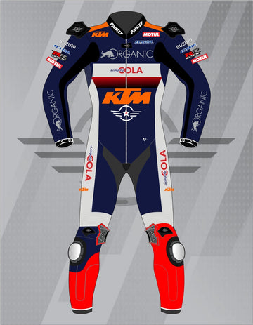 Mono de Moto de Cuero 1 Pieza Estilo KTM – Traje de Circuito Profesional con Protecciones CE
